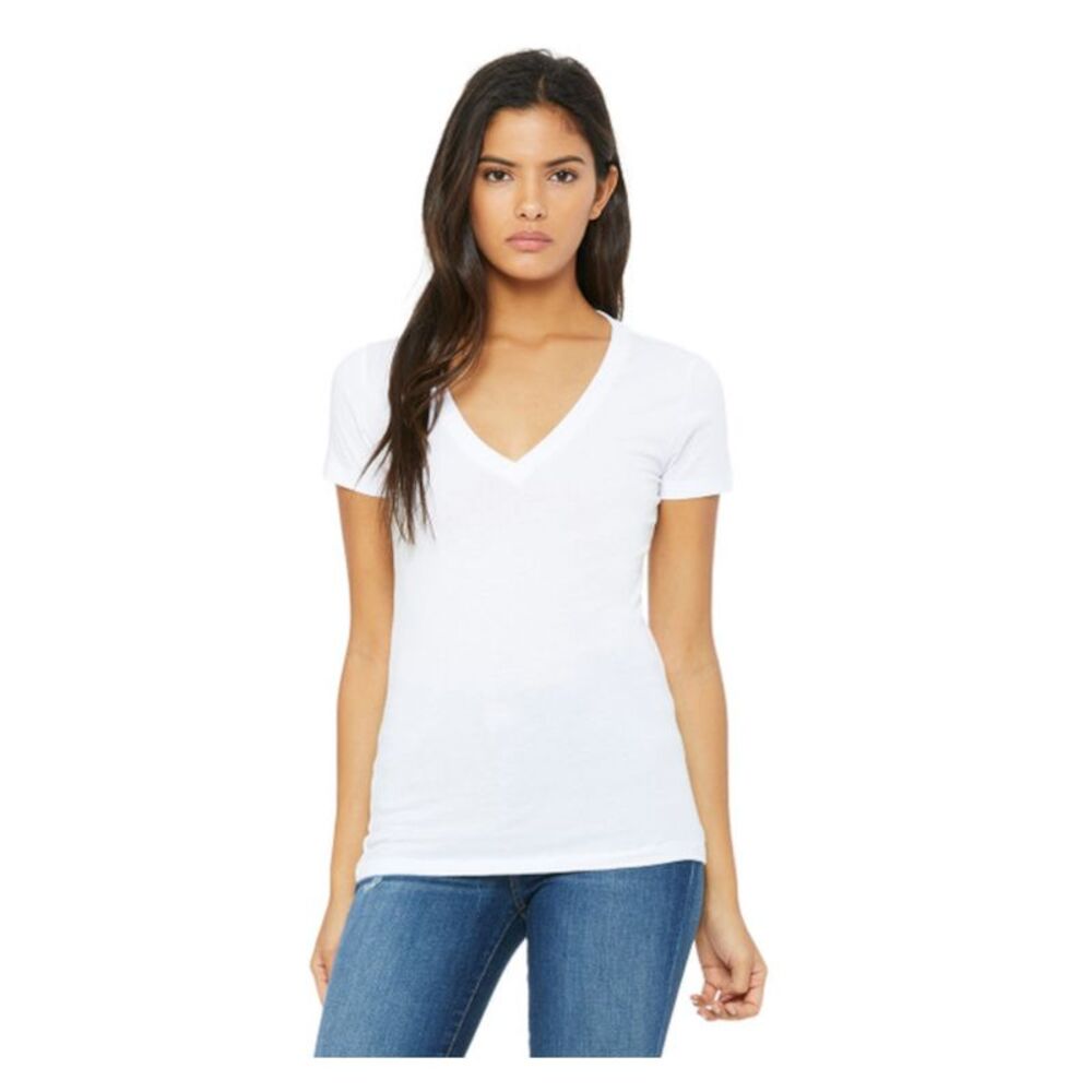 DOLAN Womens White Stretch Ribbed Short Sleeve V Neck T-Shirt M